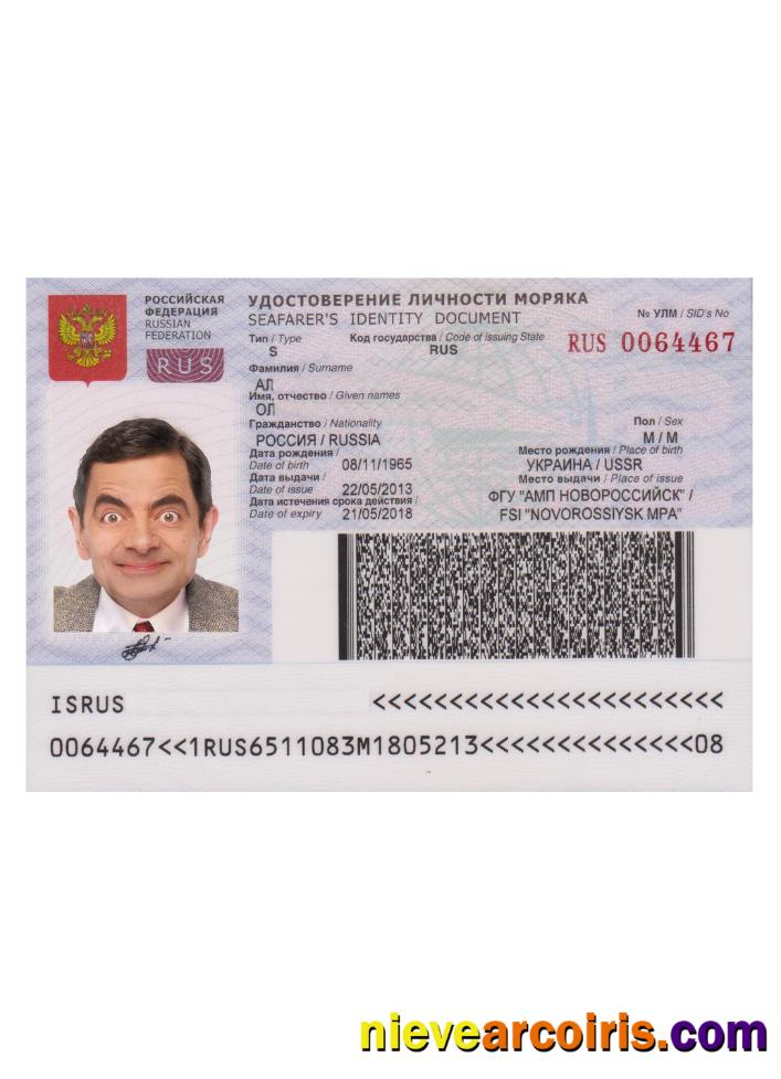 Russia seafarers identity document